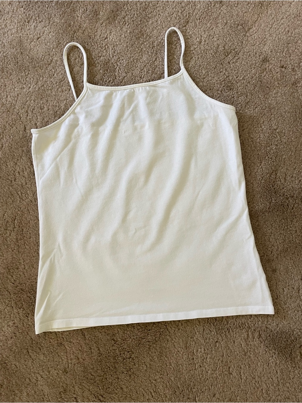 Faded Glory White Spaghetti Strap Tank Top
